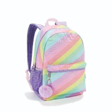 Imagem de Mochila Juvenil Feminina Striped - Denlex, Colorida