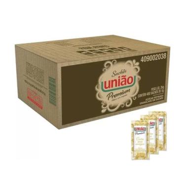 Imagem de Açúcar União em Sachês Individuais  Refinado Granulado  400 Unidades -