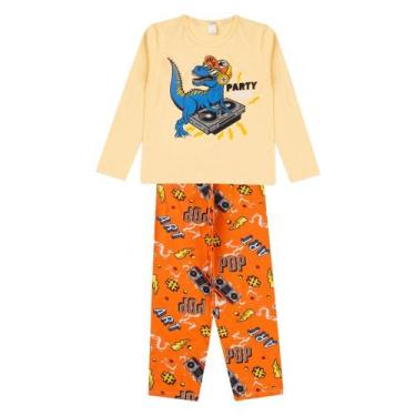 Imagem de Pijama Infantil Algodão Manga Longa Menino Inverno Juvenil - Aymee, Co