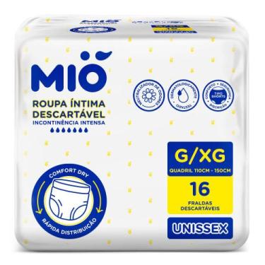 Imagem de Roupa Íntima Descartável Mió Adulto Tamanho G/XG Unissex 16 Unidades