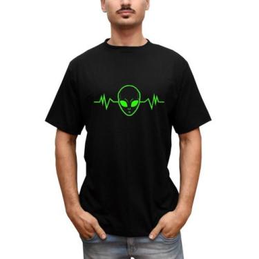 Imagem de Camiseta Masculina Dj Alien Engraçados Et - Bella Store, Preto, G, Hom