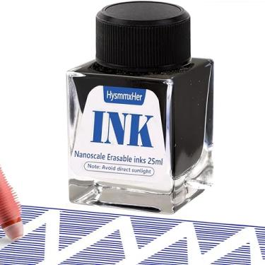 Imagem de Tinta apagável preta para caneta-tinteiro, 25 ml (azul)