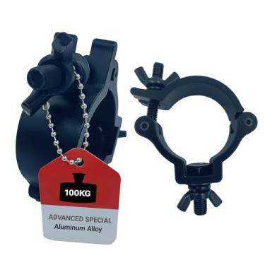 Imagem de Tyqzor 2 peças de grampo de luz de palco resistente, serve para tubos OD de 48 a 51 mm, grampos de luz de DJ de liga de alumínio de 99,8 kg, adequado para prender luzes de palco