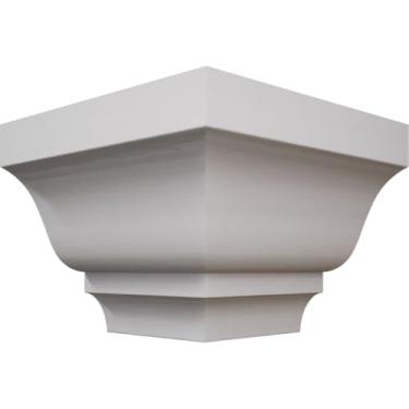 Imagem de 2 1/40.6 cm P x 7.6 cm A WM49 Americraft Grau de pintura sólida TrimPro Crown Molding Outside Corner, Primed Pine (Matches Moulding MLDW01X04WM49PP)