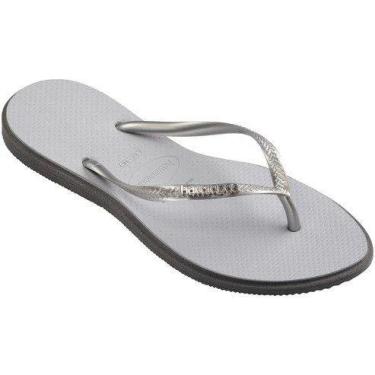 Imagem de Chinelo Havaianas Slim Point 4149584, Cinza, 39