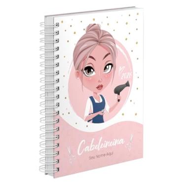 Imagem de Agenda Comercial 2026 Personalizada Capa Dura Cabeleireira Cherry Cores (Rosa)