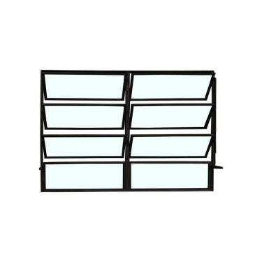 Imagem de Vitro Basculante 2 Seções Preto 80x120 Linha Esmeralda Vidro Liso