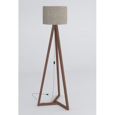 Imagem de Luminaria Piso 1.6 tripe integra Finger Abajur Amadeirado - Ofertamo