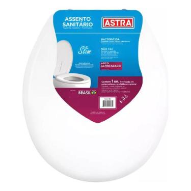 Imagem de Assento Sanitário Almofadado Astra Oval Andina Vaso Ferrum , Branco