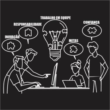 Imagem de Adesivo De Parede Decorativo Frase Mensagem Motivacional Trabalho em E