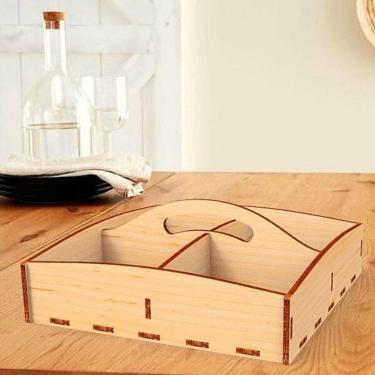 Imagem de Porta Guardanapo E Sachê Em Mdf - Kit 10 Unidades