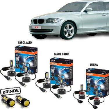 Imagem de Kit LÂMpada Led Osram Farol E Milha Bmw 120i 05 06 07 A 13
