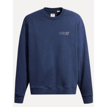 Imagem de Moletom Levis Masculino Relaxed Crewneck Chrome Graphic Marinho-Masculino