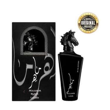 Imagem de Perfume Masculino Árabe Maahir Black Lattafa EDP 100ml  Amadeirado, In