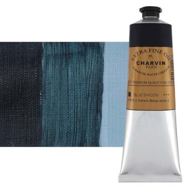 Imagem de Charvin Pintura a óleo extrafina – Tinta a óleo francesa profissional de luxo, exibindo os pigmentos da natureza, consistência cremosa com vivacidade – Tubo único de 150 ml – Sombra azul