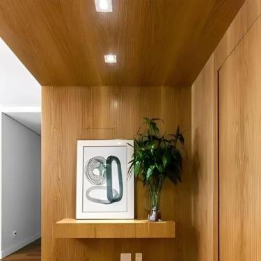 Imagem de Papel de Parede Adesivo Autocolante Efeito Madeira Freijó Decorativo -