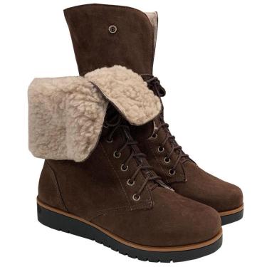 Imagem de Bota com pelo Cano Alto Feminina Clara Jordana totalmente forrada-Feminino