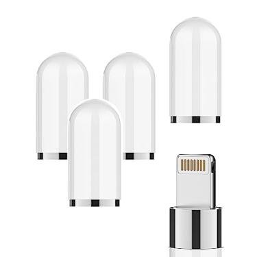 Imagem de Acessórios para tampas Apple Pencil de 1ª geração (pacote com 4) acessório de substituição do adaptador magnético superior para iPad Pro Air compatível com iPad Pro Air Pen Stylus de primeira geração