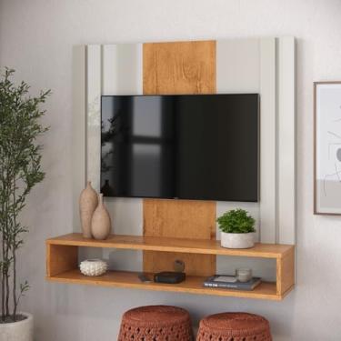Imagem de Painel Suspenso Home Suporte TV Até 32 Polegadas com Nicho Classic OffWhite Nature JM MOVEIS