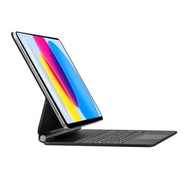 Imagem de Capa Magic Keyboard para iPad 11ª (A16, 2025)/10ª geração 2022 de 10,9 polegadas, suporte cantilever flutuante magnético, capa para iPad de 10ª/11ª geração com teclado, trackpad multitoque integrado