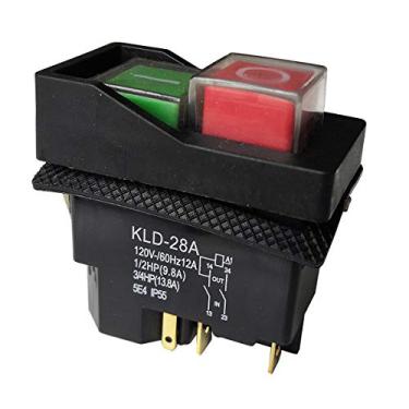 Imagem de Dingtaimei Interruptores De Botão Eletromagnéticos 120V 5 Pinos Kld-28A Interruptor De Botão À Prova D'Água Para Cortador E Fatiador Elétrico