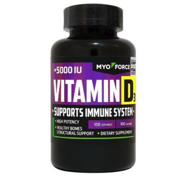 Imagem de Vitamina D3 5000ui 100 Capsulas Myo Force