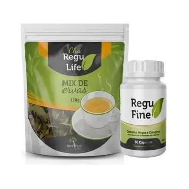 Imagem de Kit Regu Fine + Chá Regulife Suplemeto + Infusor - NoBrand