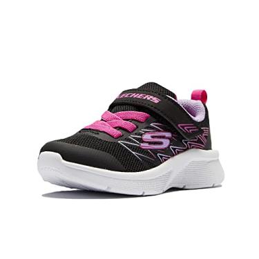 Imagem de Skechers Tênis infantil infantil feminino Microspec-Bold Delight, Preto, 16