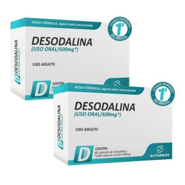 Imagem de Kit 2 Suplemento Vitamínico A Melhor Desodalina 600mg 120 Cápsulas Ter