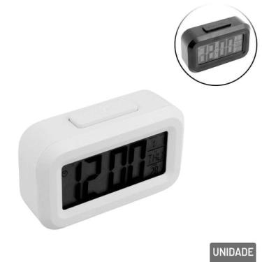 Imagem de Relógio Digital de Mesa 9cm Despertador Color - Tudo em Caixa