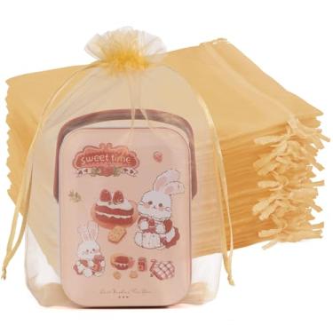 Imagem de Crweety 50 sacos de organza 15 x 23 cm, pequenos sacos de presente a granel de malha transparente, bolsa de sachê, bolsa de embalagem de joias de doces para lembrancinhas de festa, casamento, chá de
