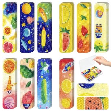 Imagem de 90 adesivos sensoriais – 2 superfícies texturizadas, caixa de armazenamento incluída – tiras sensoriais e calmantes para escritório, mesa de sala de aula, professores, adesivos adultos para alívio da