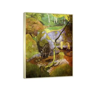 Imagem de RYLJCZ Reprodução de pinturas a óleo Paul Sérusier - pequeno nadador - Impressão de arte de paisagem vintage - Arte de parede em tela para decorações de casa e escritório 60 x 84 cm (60 x 83.8 cm