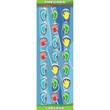 Imagem de Tapete Infantil Pés E Maos 180X62Cm Pedagógico Sensorial