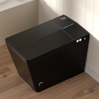 Imagem de WinZo Vaso sanitário inteligente com tanque embutido, altura do assento quadrado confortável, peça única com bidê de água quente, assento aquecido e secagem automática, vaso sanitário inteligente