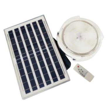 Imagem de Ｂｅｓｇａ Luminária de teto solar com controle remoto IP65 à prova d'água, lâmpada de gazebo, luz solar para galpão, fazenda, quarto, garagem, sala de, Diâmetro 24cm
