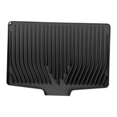 Imagem de ＫＬＫＣＭＳ Tapete de silicone para secagem de pratos, almofada protetora para escorredor de pratos, descanso para copos, jogo americano para mesa, tapete para, Preto