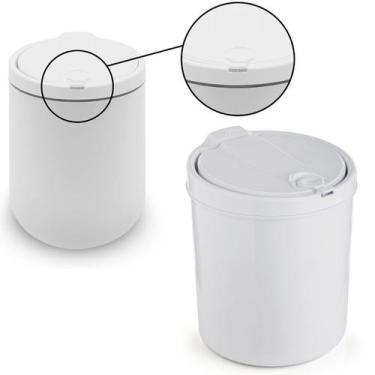 Imagem de Lixeira de Pia Cesto de Lixo 3 litros Plástica Click Cozinha Cores com