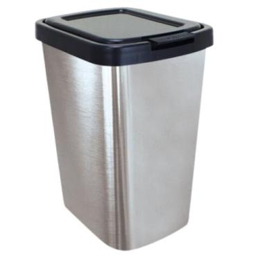 Imagem de Lixeira Banheiro Cozinha Tampa Click Color 1 Un 9 Litros - Arqplast, P