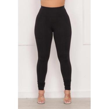 Imagem de Calça Legging Montaria Flanelada Térmica com Bolsos Cintua Alta - Rema