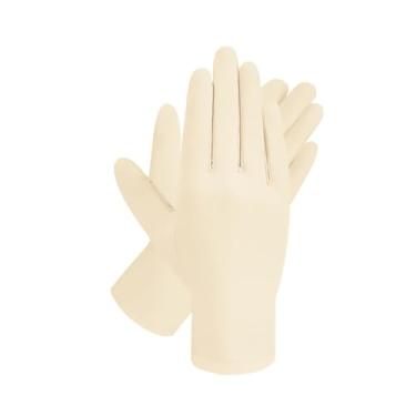 Imagem de OHGOLF Luvas femininas anti-UV com proteção solar FPS 50+, dedo inteiro, ciclismo e tela sensível ao toque, para golfe, condução, caminhada, SLM3M113D, cáqui