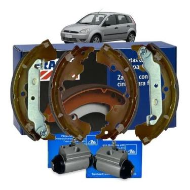 Imagem de Kit Freio Traseiro Compatível com Fiesta 2003 a 2014 1.0 1.6 com Sapatas FD/98-CPA + 2 Cilindros Roda 5958 Original