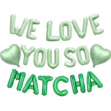 Imagem de Balterever We Love You So Matcha Bridal Shower Decoration for Girls Women We Love You So Matcha Banner for Bridal Shower Wedding Party Supplies