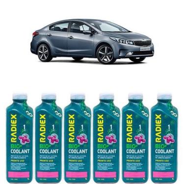 Imagem de Kit aditivo radiador bio coolant pronto para uso rosa - kia cerato - r