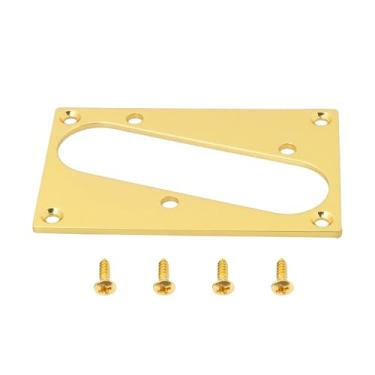 Imagem de Briny River Moldura de montagem de captador de ponte de guitarra compatível com guitarras Telecaster Tele 77 x 50 mm (dourada)