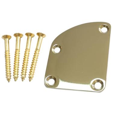 Imagem de OVSAL Placa de pescoço de guitarra, placa de articulação, placa de pescoço curvada, peça de substituição para guitarra elétrica para Telecaster Neck Tele Neck Strat Neck Stratocaster Neck Bass Neck