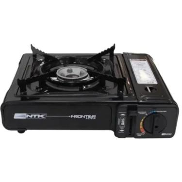 Imagem de Fogareiro NTK Frontier Portátil a Gás, 1 Boca, de Mesa, Cor Preto, Ideal para Camping e Viagem