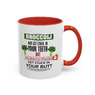 Imagem de Caneca de café de brócolis – Copo de destaque para amantes de vegetais e comedores saudáveis - Ideia de presente de aniversário e Natal