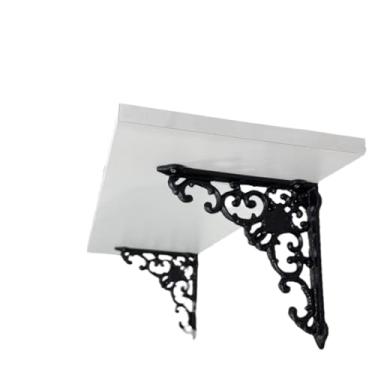 Imagem de Prateleira Mdf 80x25cm Branca Suporte Metal Vintage Clássico