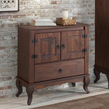 Imagem de Buffet Rústico Madeira Maciça Marrom Jm Móveis